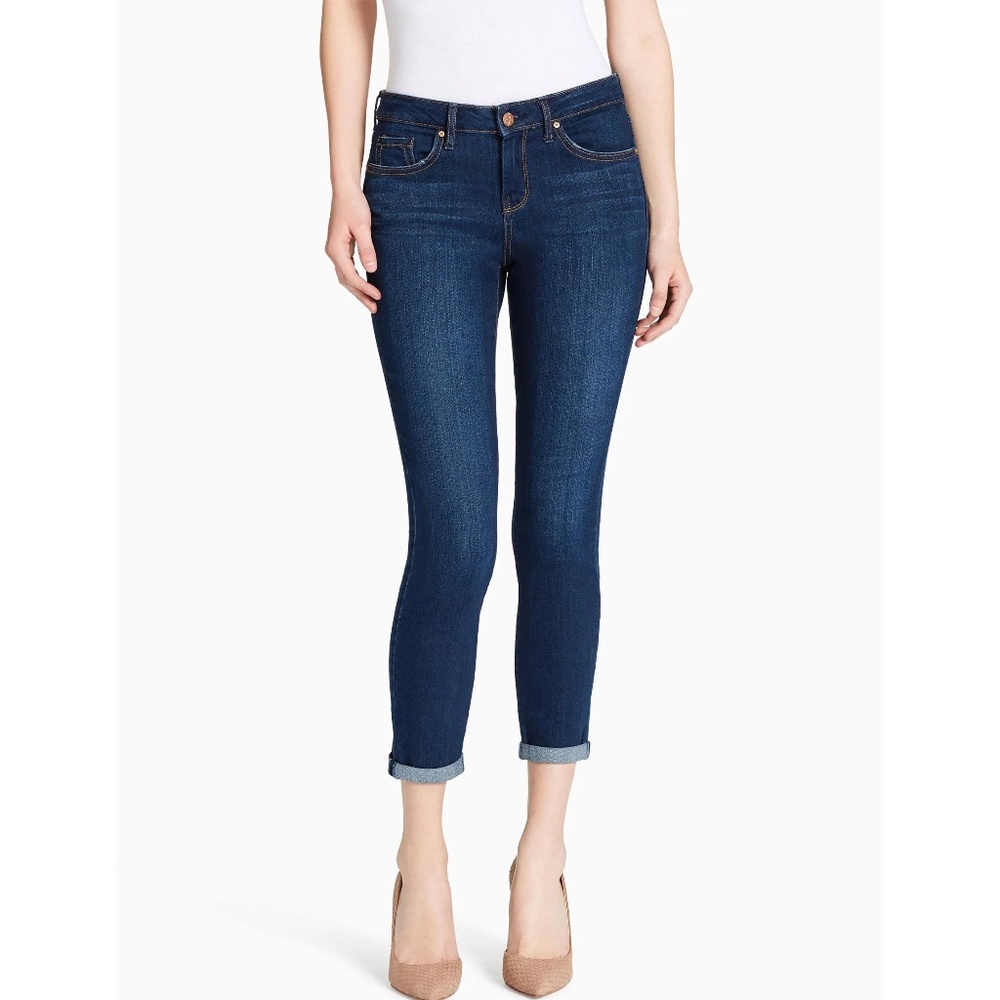 Jessica Simpson | Forever Rolled Mid-Plus Size Dark Wash Denim Skinny Jeans
